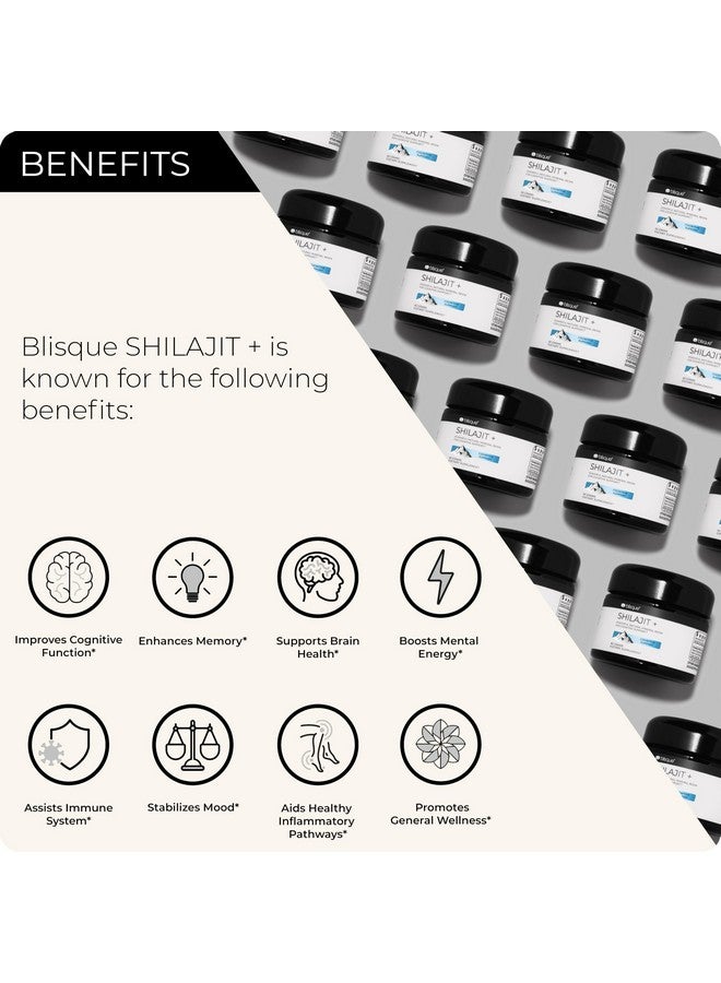 Blisque - Extremely Bitter | UNPLEASANT Taste Himalayan Shilajit Resin Supplement | for Cognitive Support | with Organic Bacopa and Gotu Kola | | 60 Grams | Very Bitter | UNPLEASANT Taste - Image 2
