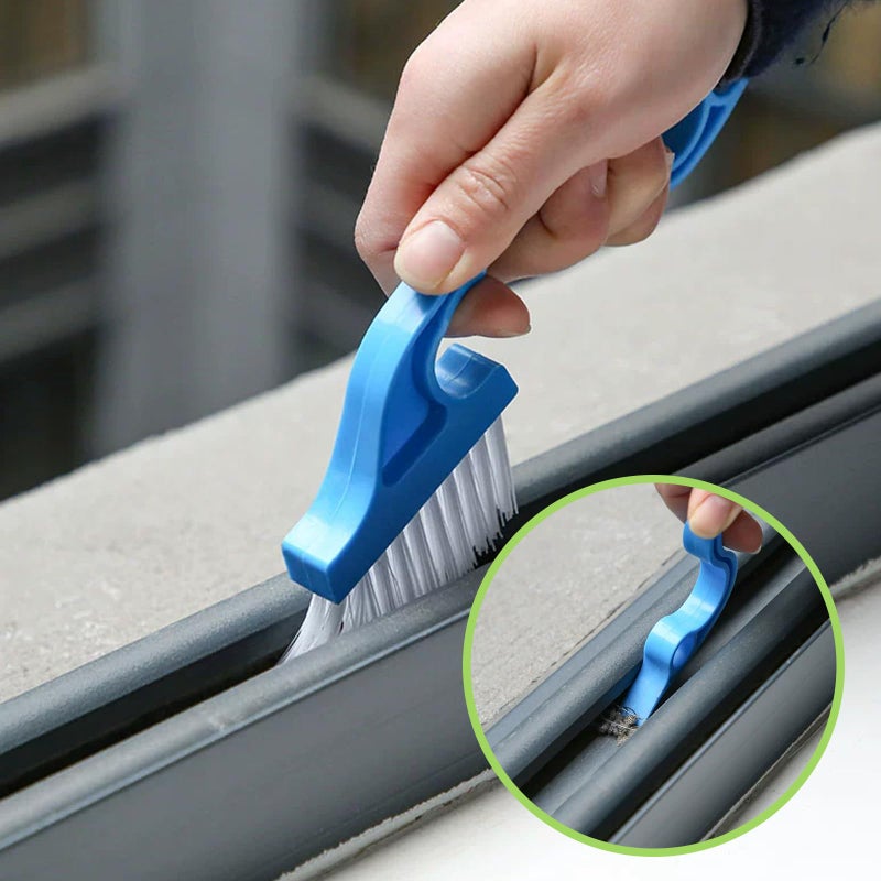 Edgnb 9 Pcs Crevice Cleaning Brush, Bathroom Gap Brush, Hand-held Groove Gap Cleaning Tools, Multifunctional Crevice Gap Cleaning Brush Tool, Shutter Door Window Track Kitchen Cleaning Brushes Kit - Image 5