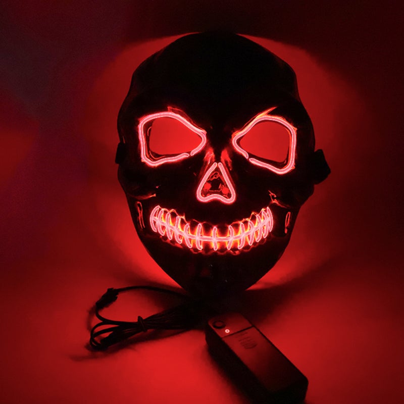 Halloween Party Mask LED Scary Flash Mask EL Line Light Mask Cosplay Mask Party Clothing Mask Supplies Multi-color Optional - Image 1