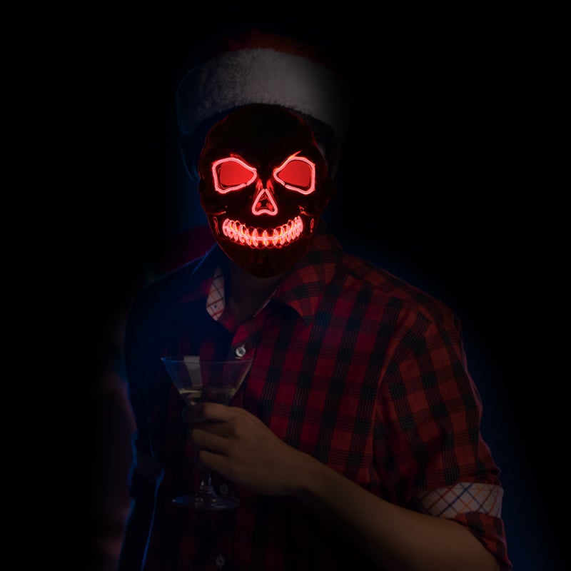 Halloween Party Mask LED Scary Flash Mask EL Line Light Mask Cosplay Mask Party Clothing Mask Supplies Multi-color Optional - Image 5
