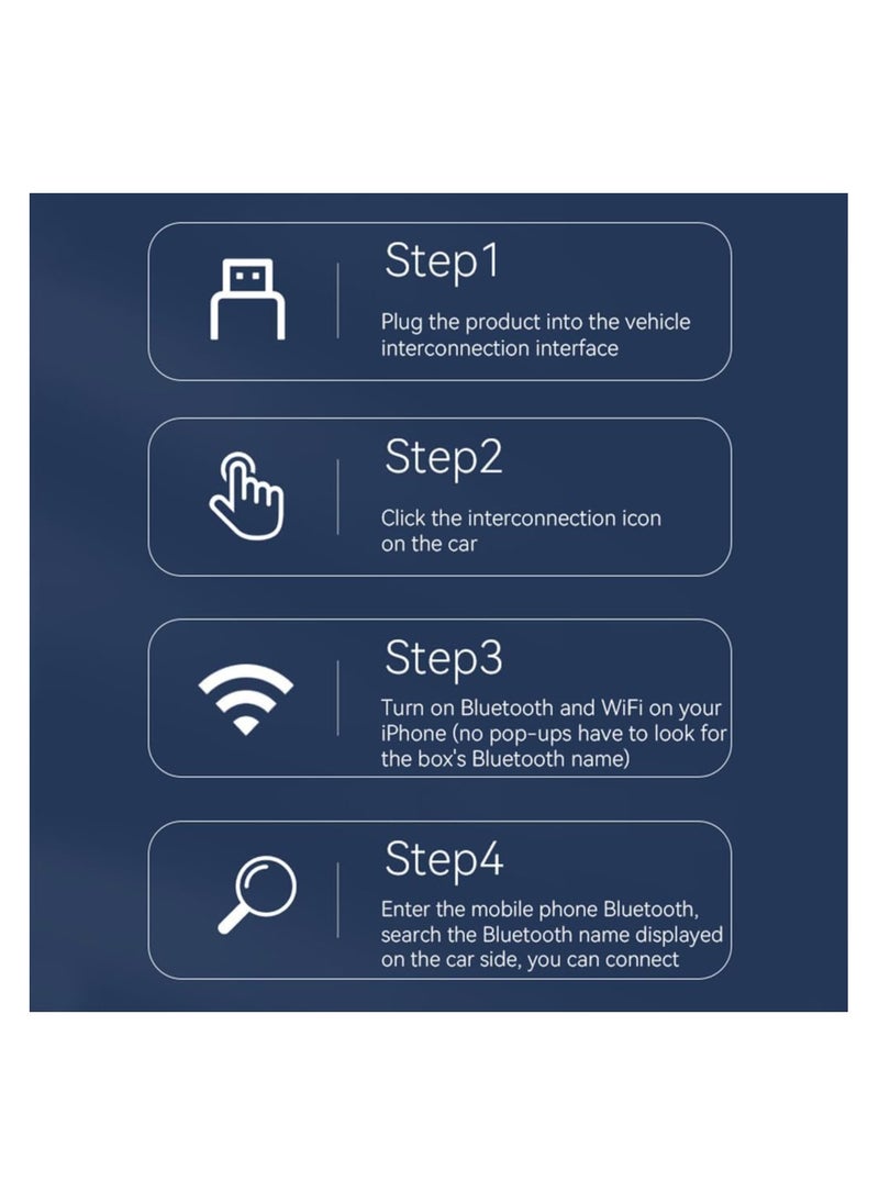 2-in-1 Wireless CarPlay Adapter - Convert Wired to Wireless CarPlay Dongle for Seamless Plug & Play Control in OEM Wired CarPlay Vehicles, Compatible with Android & iOS 10.0+