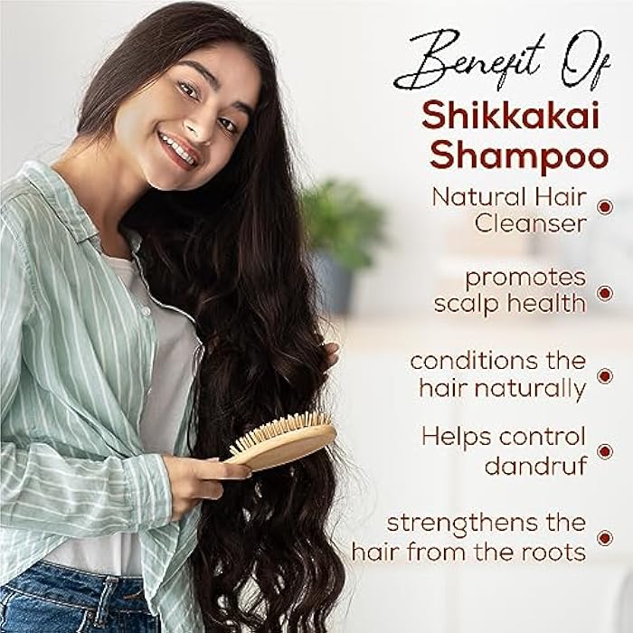 VCare Shikakai Shampoo Enriched With Amla | Hibiscus| Aloevera | Neem -200ml/6.7 Fl Oz - Image 3
