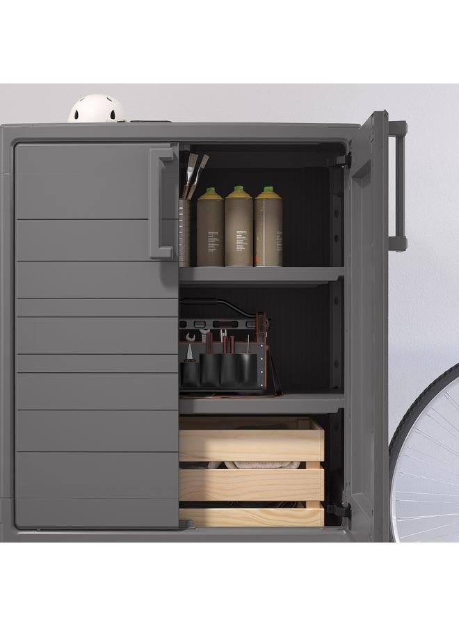 Zaboon Cabinet With Doors, Dark Grey Indoor /Outdoor, 80X44X100 Cm - Image 5