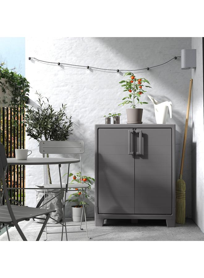 Zaboon Cabinet With Doors, Dark Grey Indoor /Outdoor, 80X44X100 Cm - Image 2