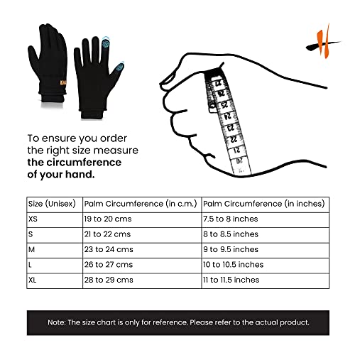 HIVER Nylon Mens And Womens Waterproof Gloves With Touchscreen Winter Gloves For Snow Minus Degrees For Trekking, Travelling (Large, Blue), Running - Image 2