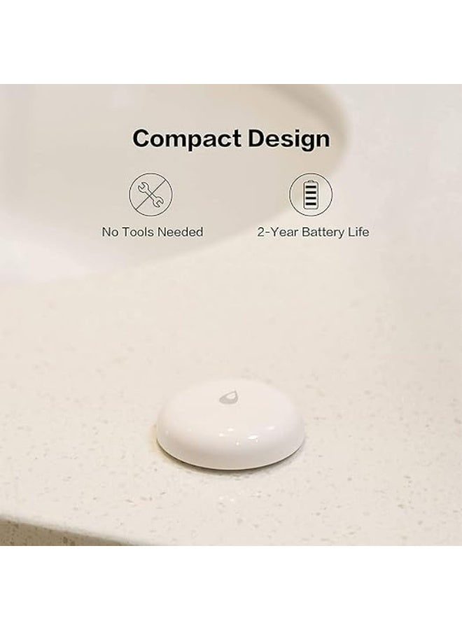 أكارا مجموعة أكارا الثلاثية من أجهزة استشعار تسرب المياه، تتطلب جهاز أكارا هب، كاشف تسرب مياه لاسلكي بتقنية زيجبي، نظام إنذار ذكي وأتمتة منزلية، جهاز إنذار استشعار المياه للمطبخ والحمام - Image 3