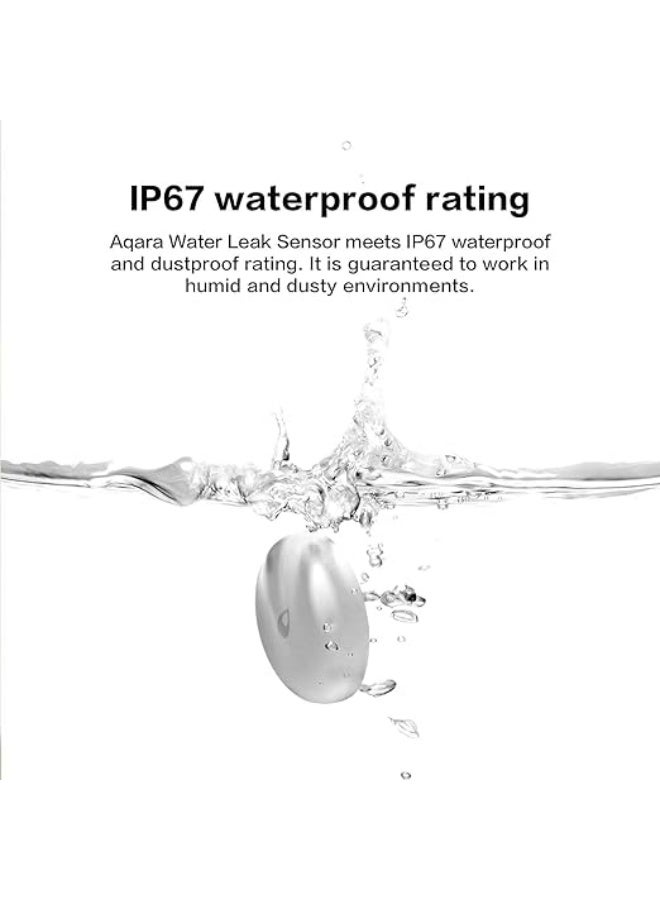 أكارا مجموعة أكارا الثلاثية من أجهزة استشعار تسرب المياه، تتطلب جهاز أكارا هب، كاشف تسرب مياه لاسلكي بتقنية زيجبي، نظام إنذار ذكي وأتمتة منزلية، جهاز إنذار استشعار المياه للمطبخ والحمام - Image 5