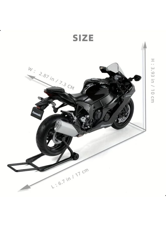 WELLY 1 12 Scale Kawasaki Ninja Black Motorcycle Model Superbike Realistic Decor Collectible - Image 2