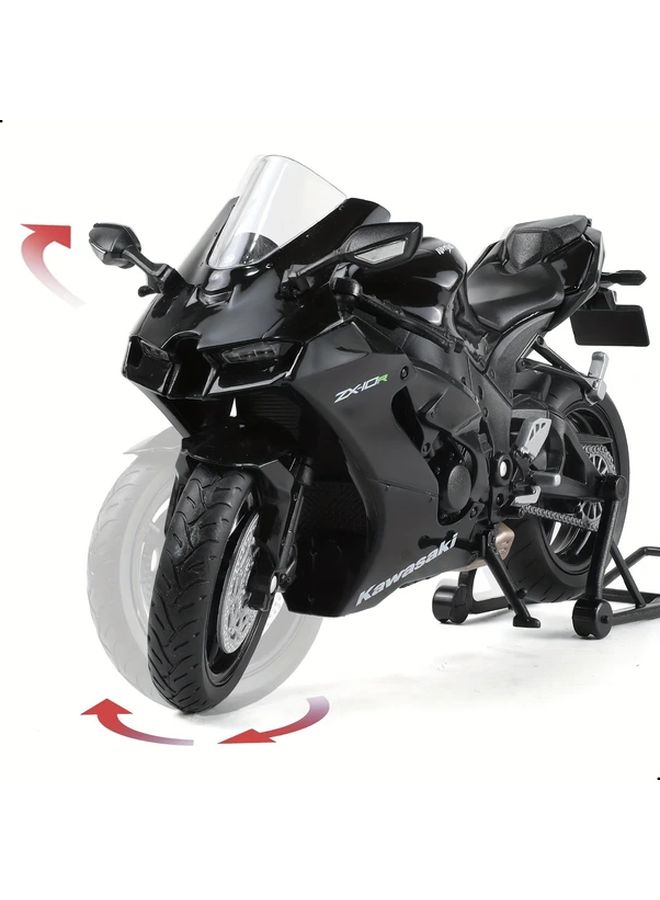 WELLY 1 12 Scale Kawasaki Ninja Black Motorcycle Model Superbike Realistic Decor Collectible - Image 4
