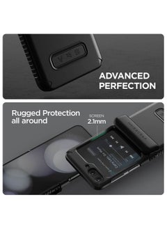 VRS Design Terra Guard Active Go Samsung Galaxy Z Flip 5 Case Cover Wallet with [Hinge Protection] and [2 Card Holder] Slot - Matte Black  - Image 5