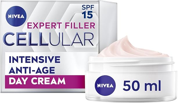 NIVEA Hyaluron Cellular Filler AntiAge Day Cream SPF 15 50ml Anti Wrinkle Cream with Hyaluronic Acid Anti Ageing Face Cream Day Cream for Women - Image 1