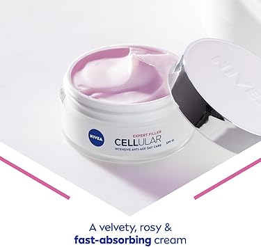 NIVEA Hyaluron Cellular Filler AntiAge Day Cream SPF 15 50ml Anti Wrinkle Cream with Hyaluronic Acid Anti Ageing Face Cream Day Cream for Women - Image 3