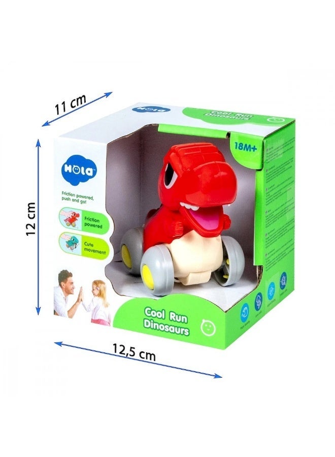 Hola Cool Run Dinosaurs Friction Powered Push and Go Toy, Red, 18M+, Cute Movement - Image 4