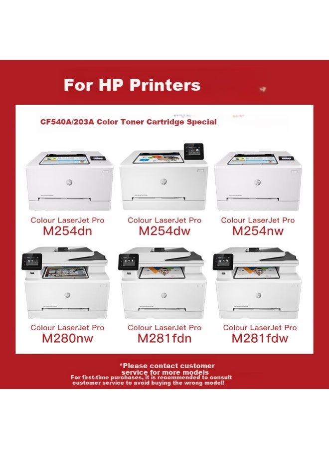 Befon Cf540a Compatible Toner Cartridge 203a الأسود لـ Hp M281fdw، M254dw/dn/nw، M280nw، M281cdw/fdn طابعات الإصدار الدولي - Image 2