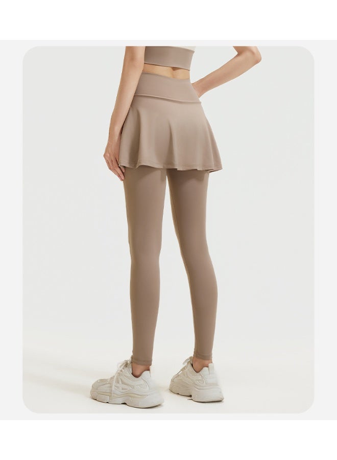 Tennis Skorts Cross-waist Skirted Legging Yoga Legging with Skirts Tennis Leggings Soft Stretchy Tennis Dresses Running - Image 3