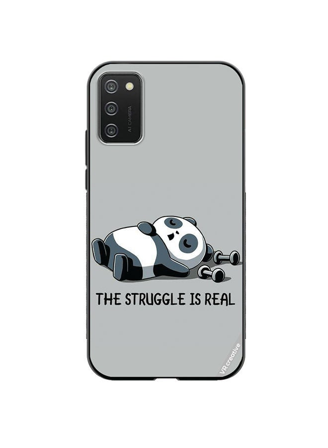 VR CREATIVE Protective Case Cover For Samsung Galaxy A03s Struggle Is Real Design Multicolour - Image 1
