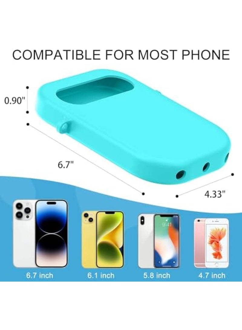 SYOSI Bag Insert Pouch for Travel Tote Bag, Beach Bag Accessories, Inlaid Mobile Phone Bag with Cover, Ladies Travel Insert Organiser Tidy Bag Purse Pouch for Phone Sunglas Purse Makeup Keys(Teal) - Image 4