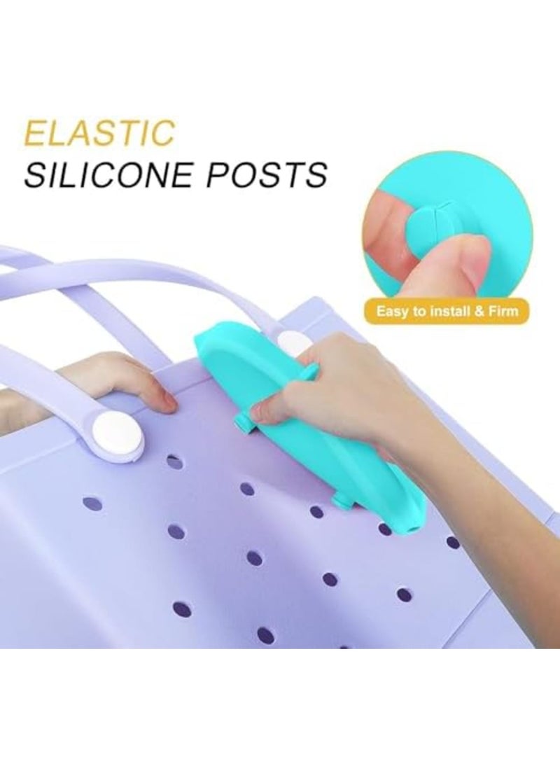 SYOSI Bag Insert Pouch for Travel Tote Bag, Beach Bag Accessories, Inlaid Mobile Phone Bag with Cover, Ladies Travel Insert Organiser Tidy Bag Purse Pouch for Phone Sunglas Purse Makeup Keys(Teal) - Image 3