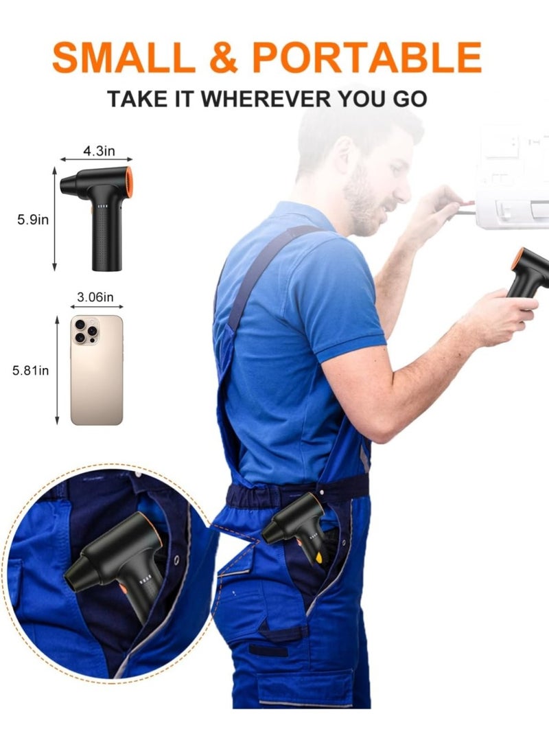 Changli Compressed Air Duster - 130000RPM High Speed Electric Air Duster, 55M/S, 3 Gears, 6000mAh, Rechargeable Turbo Fan, Jet Drying Fan for - Image 2