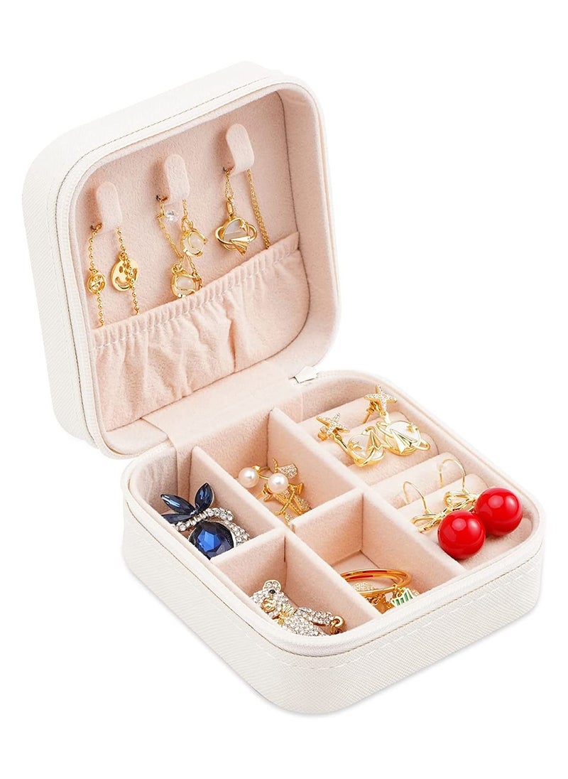 ORiTi Portable Travel Mini Jewelry Box Leather Jewellery Ring Organizer Case Storage Gift Box Girls Women  - Image 2