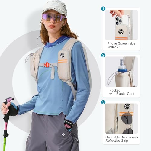 FIORETTO 15L Hiking Backpack for Women Men Mini Packable Backpack Lightweight Small Daypack for Camping Travel Outdoor Beige - Image 3