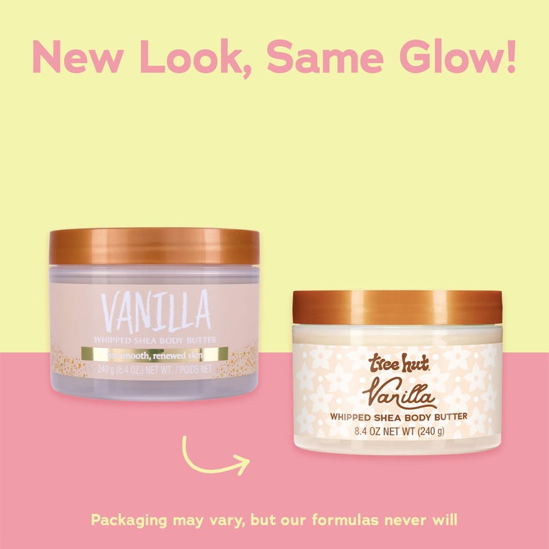 Tree Hut Vanilla Whipped Shea Body Butter, Long-Lasting Hydration for Soft, Smooth Skin, Nourishing Essential Body Care, Lightweight Moisturizer, 8.4 fl oz - Image 2