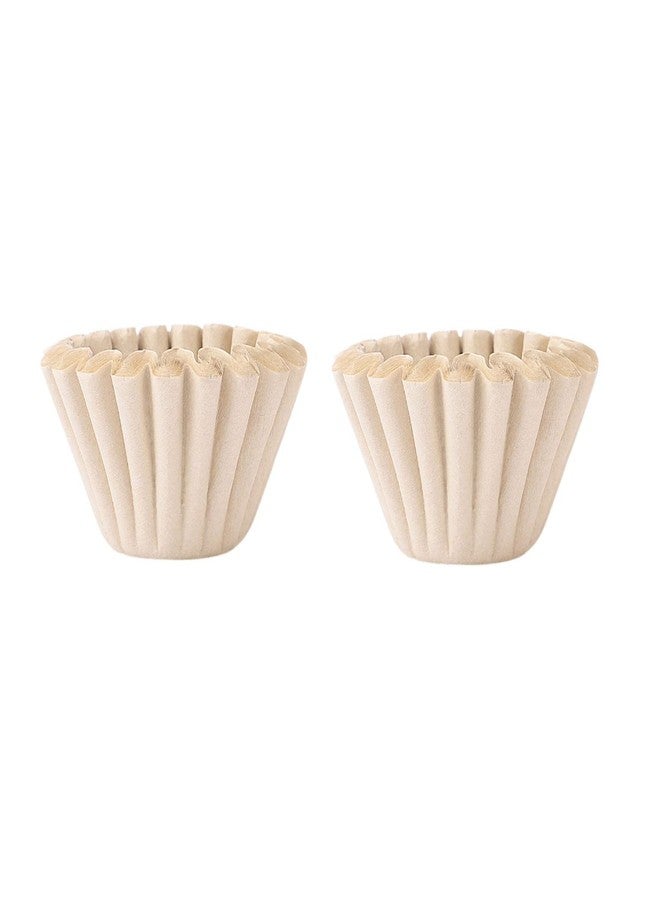 N.C N/C 50 Pieces 1-2 Cup Basket Coffee Filters Natural Unbleached Disposable Paper Coffee Filter for Home Office Cafe Barista Use, Light Brown - Image 1