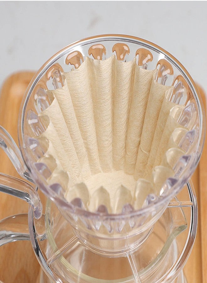 N.C N/C 50 Pieces 1-2 Cup Basket Coffee Filters Natural Unbleached Disposable Paper Coffee Filter for Home Office Cafe Barista Use, Light Brown - Image 5