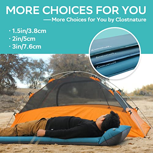 Clostnature Self Inflating Sleeping Pad for Camping - 1.5/2/3 inch Camping Pad, Lightweight Inflatable Camping Mattress Pad, Insulated Foam Sleeping Mat for Backpacking, Tent, Hammock - Image 5