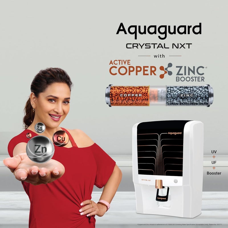 Aquaguard Crystal NXT UVUF Water Purifier with Patented Active Copper Tech 7L Storage Suitable for Municipal Water Not Suitable for BorewellTanker Water Free Installation 2 Free Services - Image 3