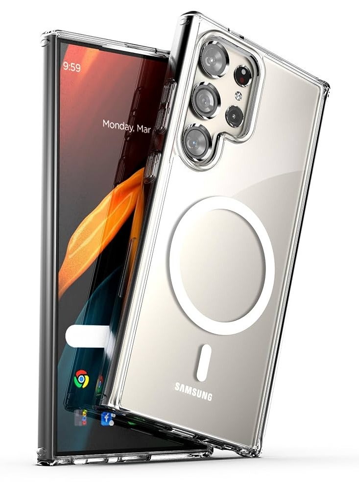 S-TOP Complete protection package for Galaxy S24 Ultra, the strongest original package (8in1), protection case that supports MagSafe wireless charging, mobile screen protection, camera lens protection - Image 2