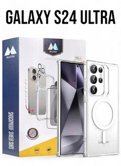 Pluto Complete protection package for Galaxy S24 Ultra, the strongest original package from Pluto (10in1), protection case that supports MagSafe wireless charging, mobile screen protection, camera lens protection  - Image 1
