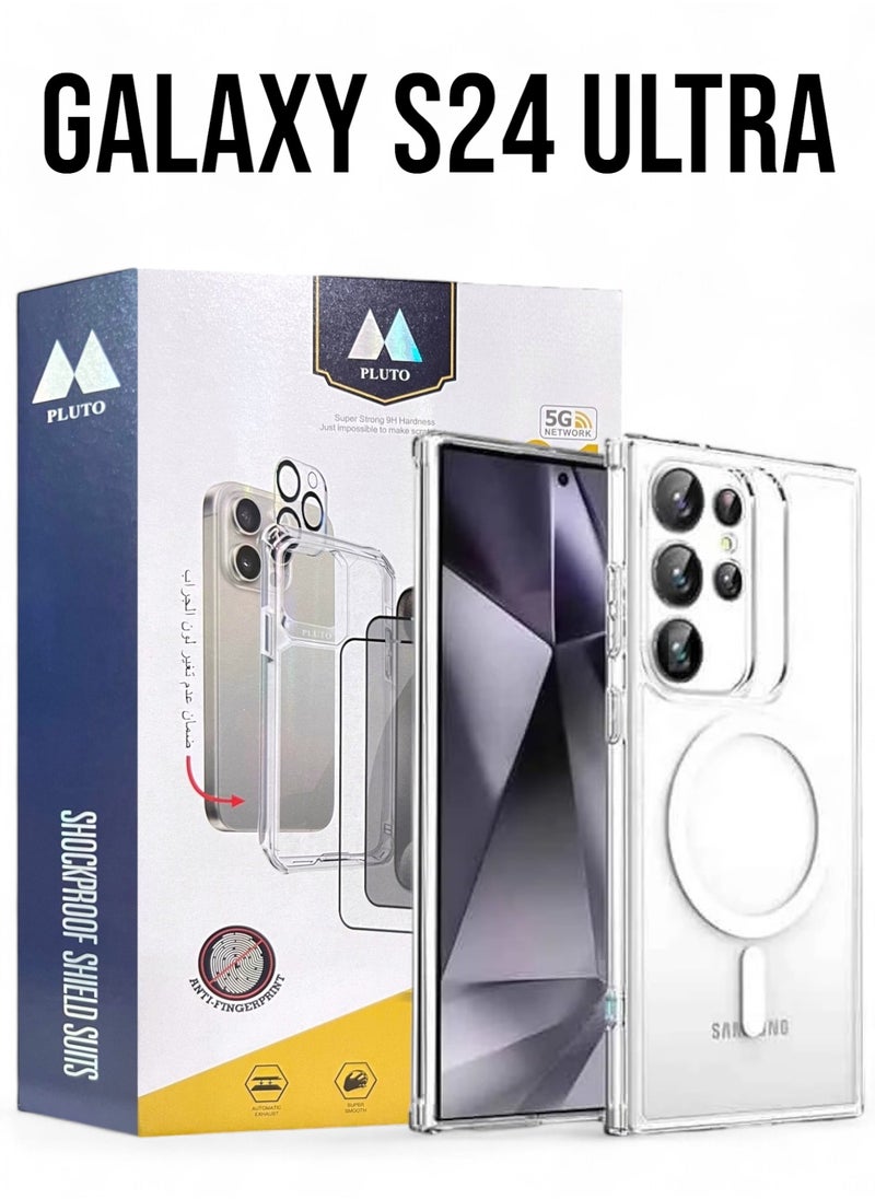 Pluto - Complete protection package for Galaxy S24 Ultra, the strongest original package from Pluto (10in1), protection case that supports MagSafe wireless charging, mobile screen protection, camera lens protection - Image 1
