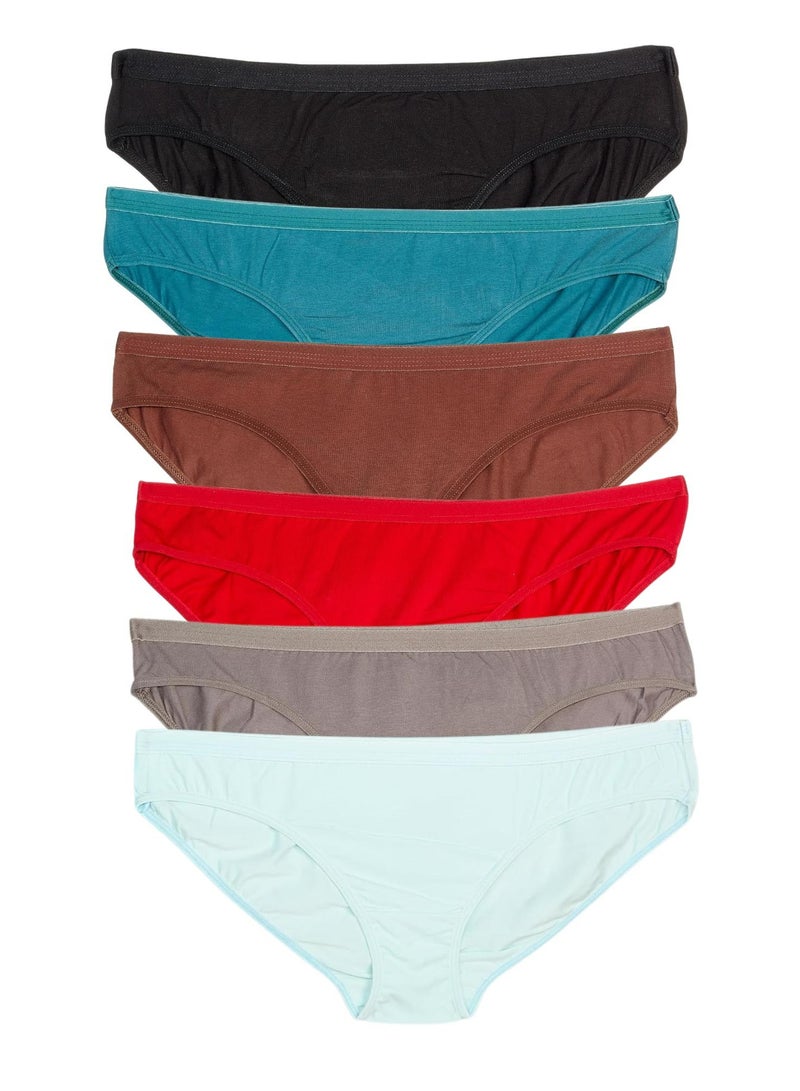 دايس باك يحتوي علي 6 قطع بانتيهات بكيني قطن ساده حريمي - Image 2