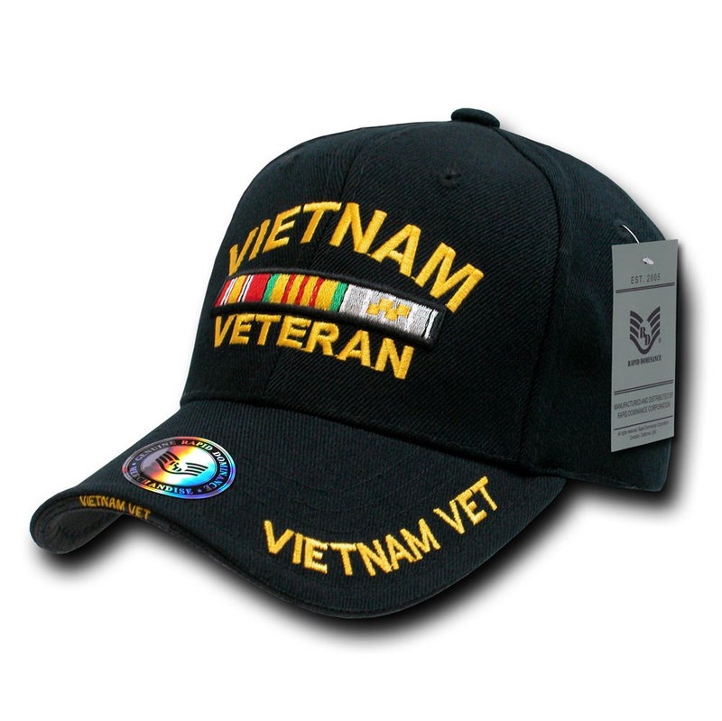 Rapid Dominance Rapiddominance Mens Top Novelty-Baseball-caps, Vietnam Vet/Black - Image 5