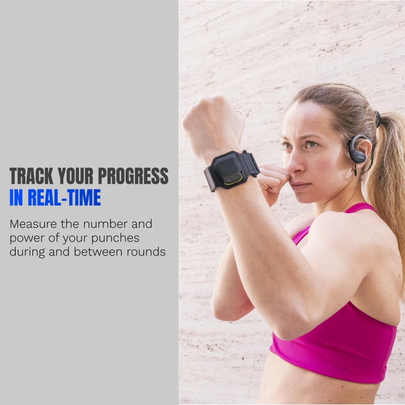 PunchLab Bluetooth Punch Tracker for Heavy Bag & Shadow Boxing â€“ Smart Boxing Sensors â€“ Track Punch Power, Speed & Count â€“ App-Connected Training Tool for Beginners & Pros - Image 4