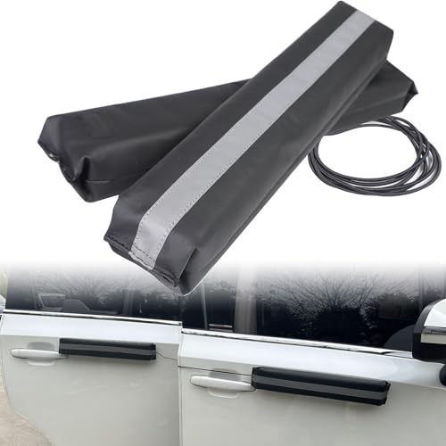 Winunite Magnetic Removable Car Door Dent Protector PU Leather Car Door Ding Protector Ding Bumper Guard for Vehicles Black(Pack of 2) - Image 1