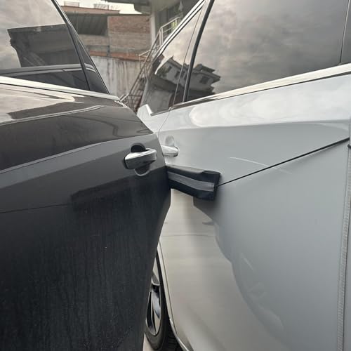 Winunite Magnetic Removable Car Door Dent Protector PU Leather Car Door Ding Protector Ding Bumper Guard for Vehicles Black(Pack of 2) - Image 4