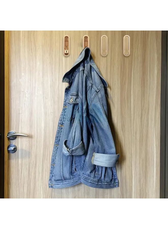 Gray Heavy Duty Foldable Wall Hooks 4 Pack Zinc Alloy Mount For Coats Towels Backpacks - Image 3