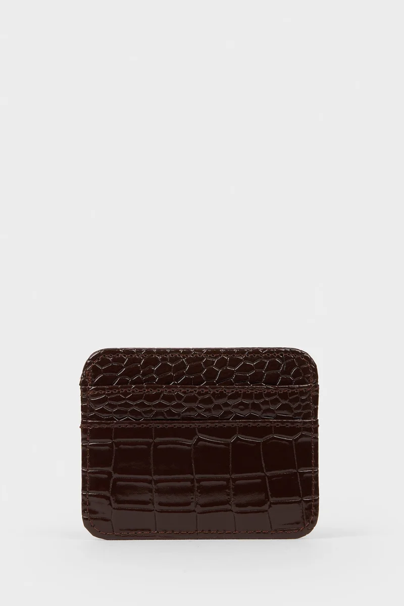Woman Faux Leather Business Card Wallet