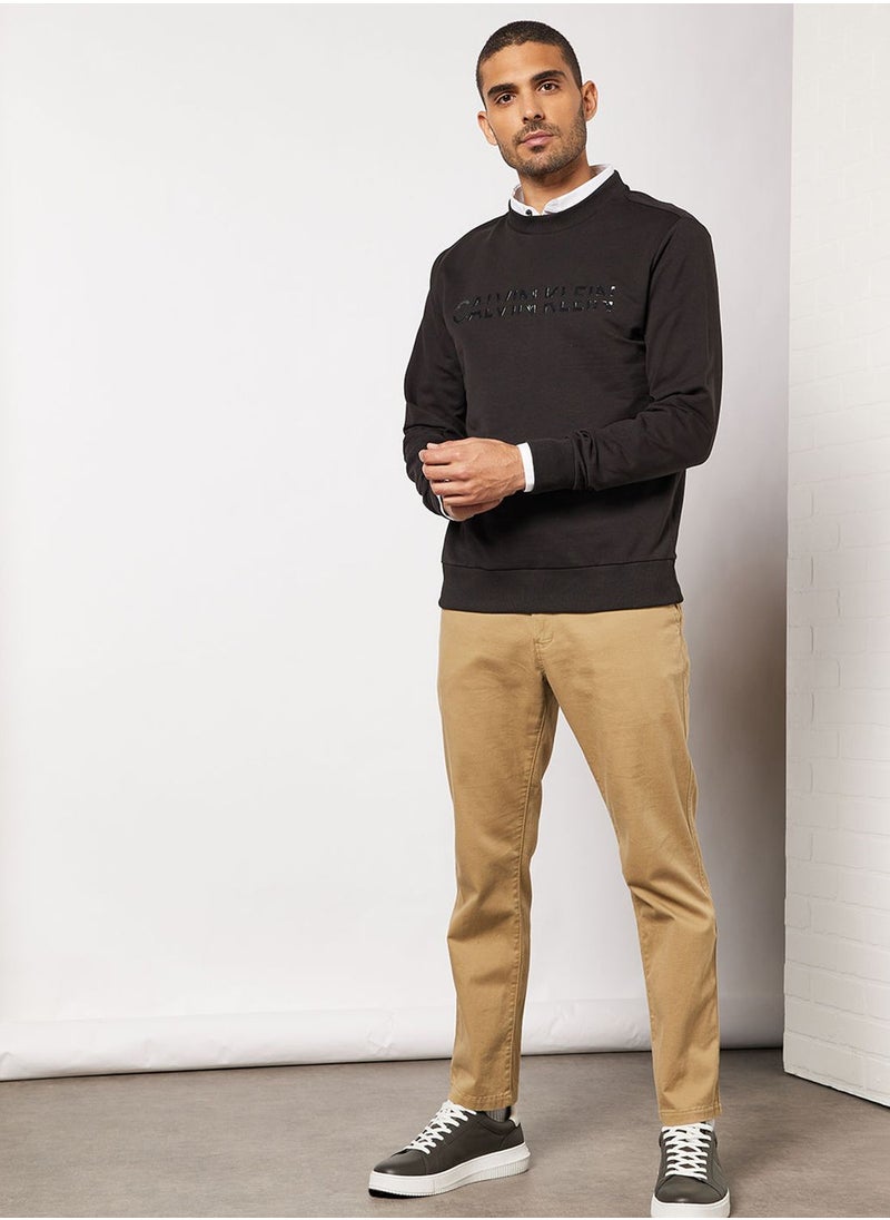 CALVIN KLEIN Matt Shine Split Logo Sweatshirt  - Image 4