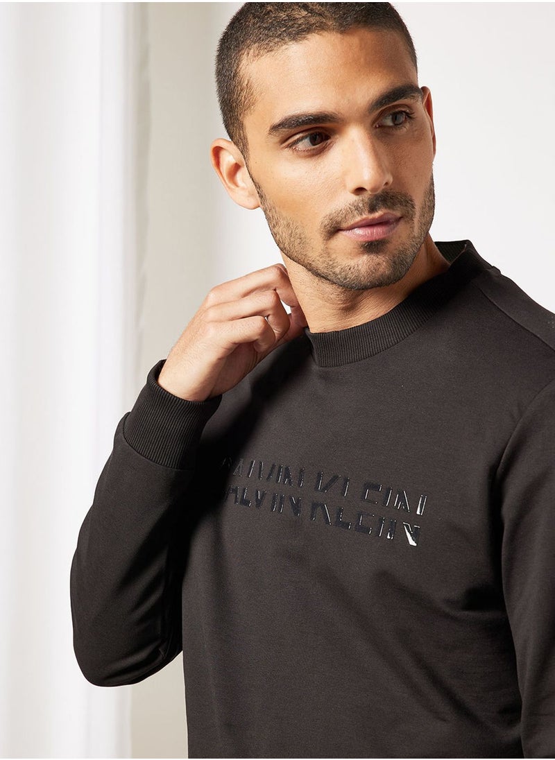 CALVIN KLEIN Matt Shine Split Logo Sweatshirt  - Image 3