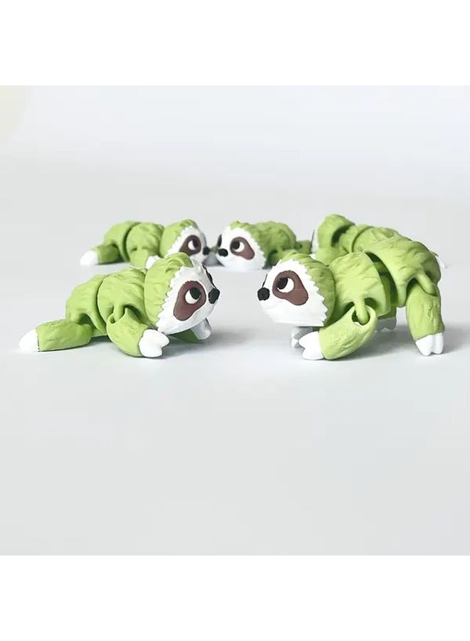 3 Pieces Green Sloth Statue Desktop Decor Gift Indoor Outdoor Figurine - Image 1