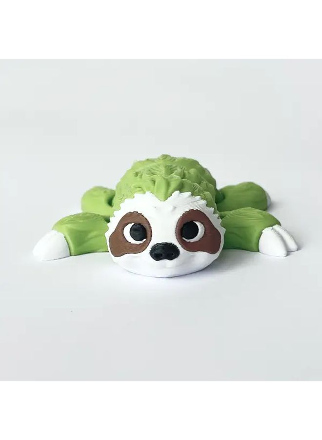 3 Pieces Green Sloth Statue Desktop Decor Gift Indoor Outdoor Figurine - Image 2