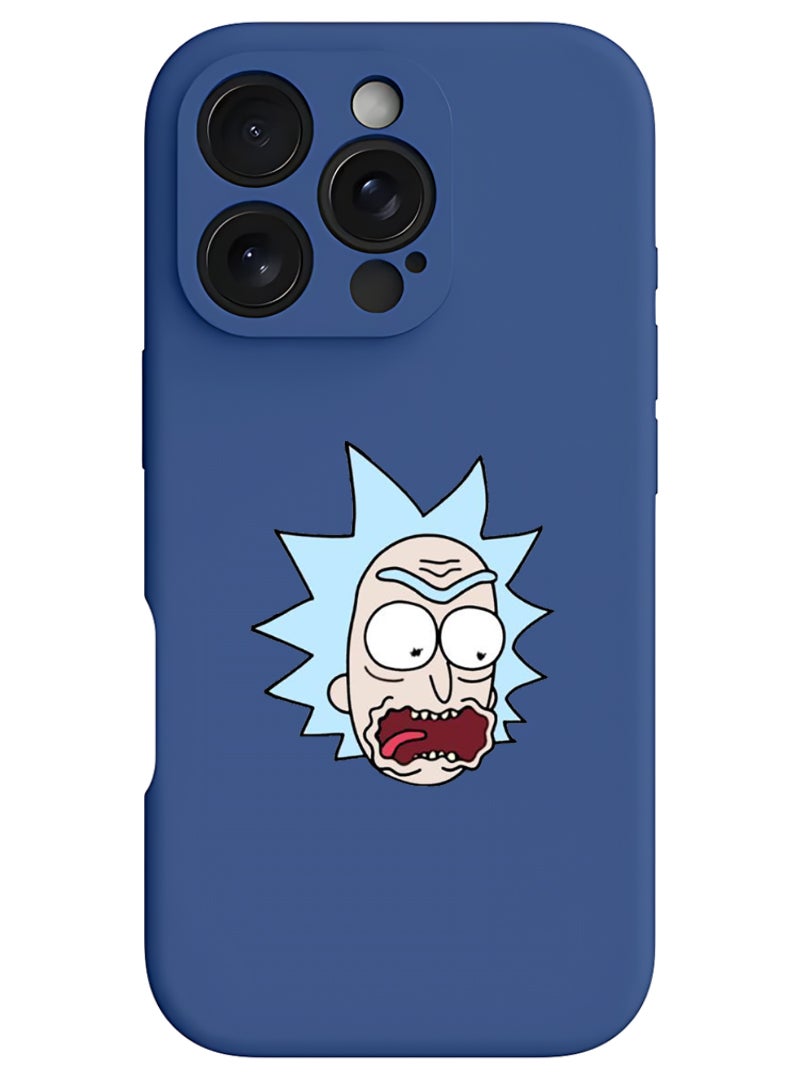 Theodor iPhone 16 Pro Max Blue Protective Slim Fit Case Liquid Silicone Cover with Full Body Protection Anti-Scratch Shockproof Case For iPhone - Rick & Martin - Image 1