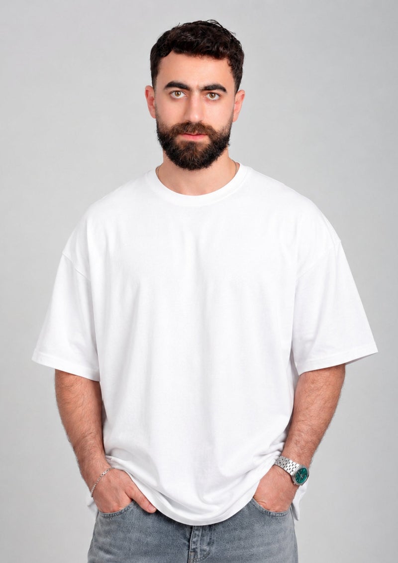 Dimanti Men's Oversized Essential Cotton T-Shirt - White