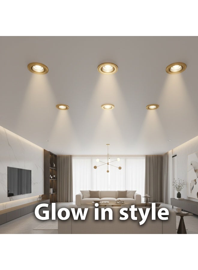 ALFRIDAY Recessed Downlight Warm White 3000K Dimmable Energy-Efficient 7W LED - Image 5
