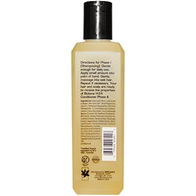 Mill Creek BOTANICALS BIOTENE H-24 BIOTIN AND KERATIN SHAMPOO AND CONDTIIONER BUNDLE FOR THINNING HAIR, HAIR LOSS AND RECEDING HAIR LINE WITH ALOE VERA, SAGE, PANTHENOL AND VITAMIN E, 8.5 OZ. EACH - Image 3