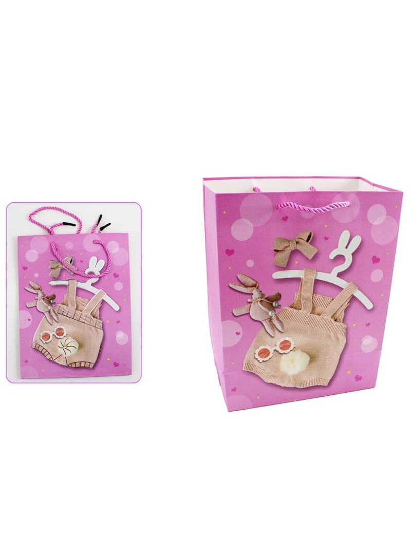 AL QADAH حقيبة هدايا ورقية للبنات 18x10x23 سم - Image 2