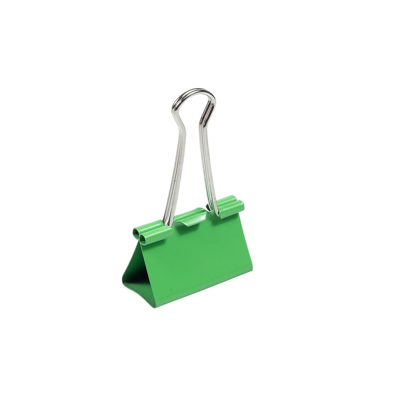 JAM PAPER Colorful Binder Clips - Large - 1 1/2 Inch (41 mm) - Green Binderclips - 12/Pack - Image 2